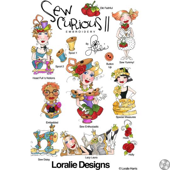 Sew Curious 2 Embroidery Design Collection 0707 - 【輸入生地通販
